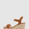 Adjustable Buckle Slingback Open Toe Wedges