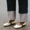Black White Strap Flats Black White Strap Flats