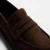 OEM Soft Suede Chunky Loafers with Thick Sole for All-Day Comfort