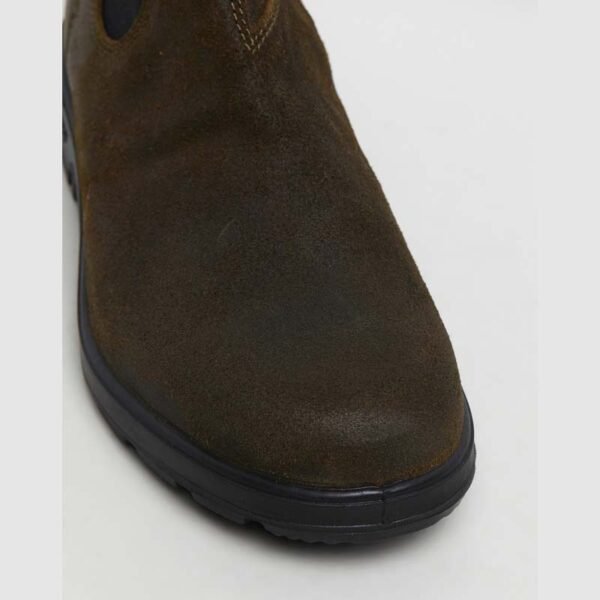 Chelsea Boots Pull-On Elastic Side Ankle Work Boots Leather Chelsea Boots - Distressed Pull-On Ankle Boots with Non-Slip Sole