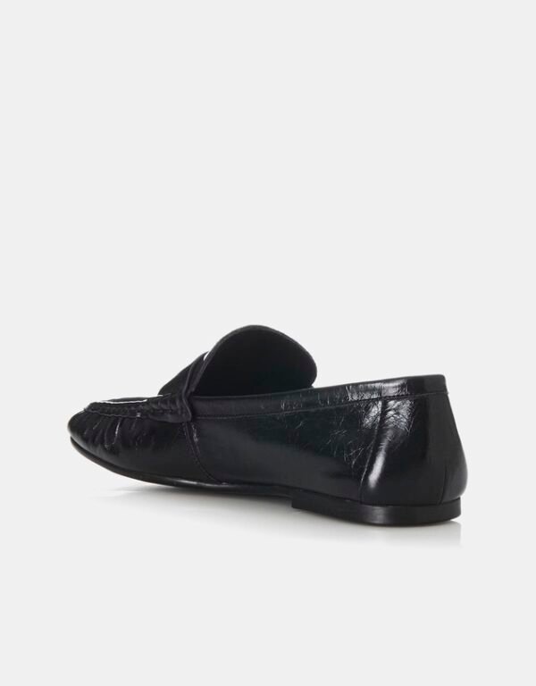 Custom Vintage Ruched Leather Loafers