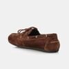Classic Suede Leather Driving Loafers Custom Soft Suede Leather Boat Shoes with Tie Detail for Everyday Wear