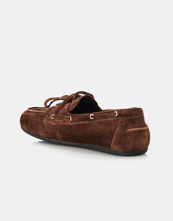 Classic Suede Leather Driving Loafers Custom Soft Suede Leather Boat Shoes with Tie Detail for Everyday Wear