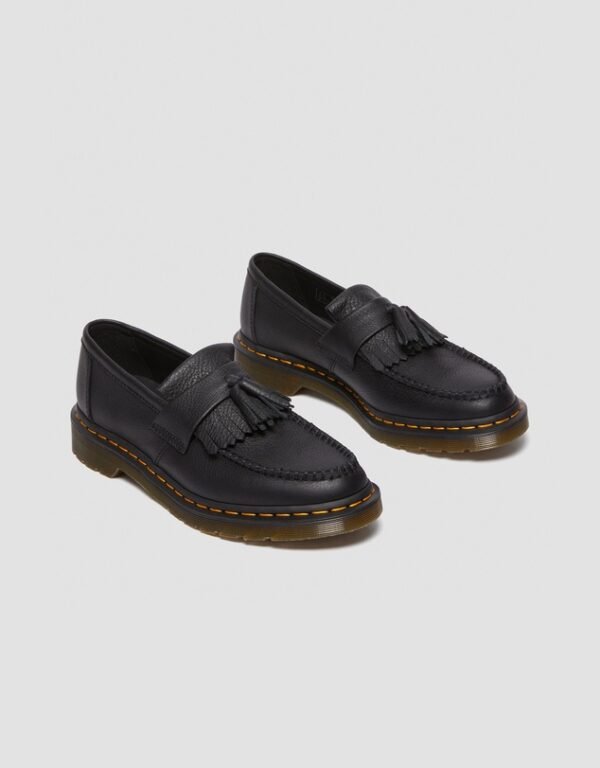 Black Leather Tassel Loafers