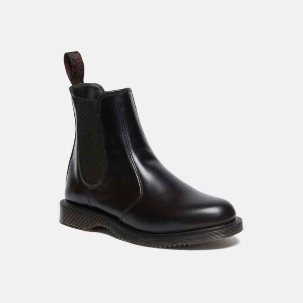 Custom Logo Black Smooth Chelsea Boot