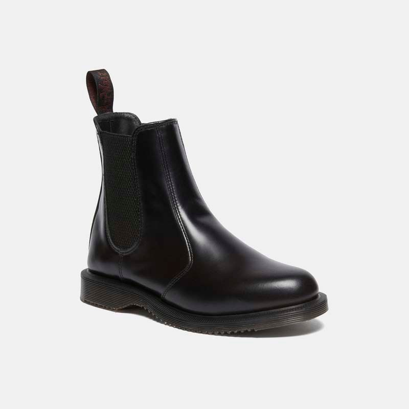 Custom Logo Black Smooth Chelsea Boot