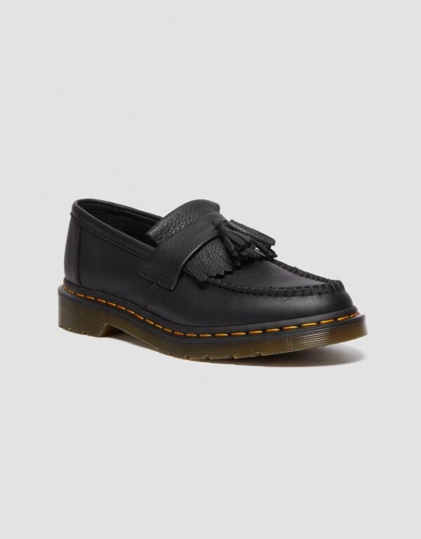 Black Leather Tassel Loafers