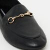 Personalized Logo Gold Snaffle Backless Loafer