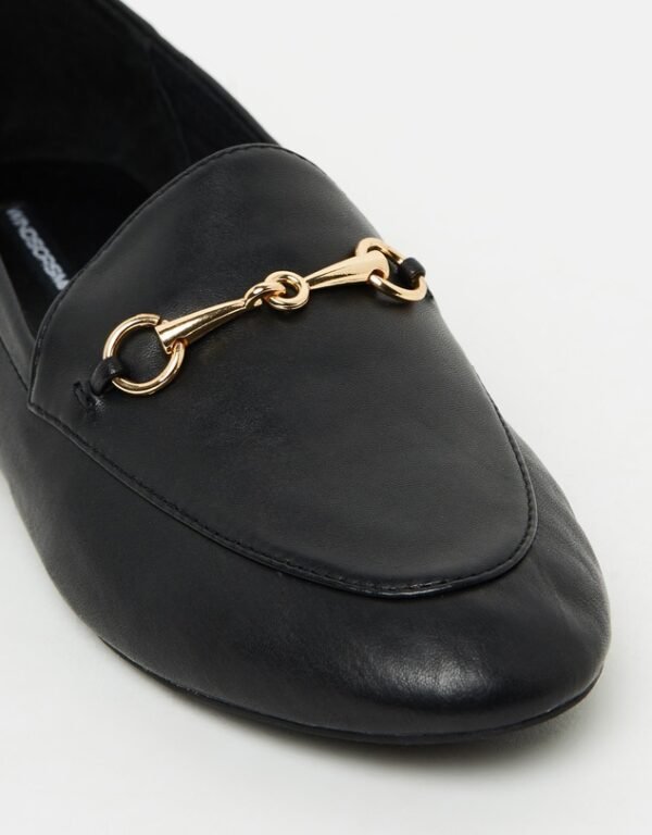 Personalized Logo Gold Snaffle Backless Loafer