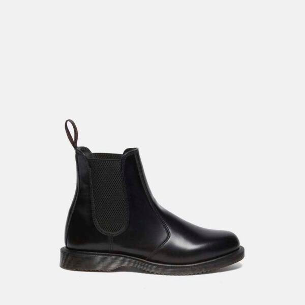 Custom Logo Black Smooth Chelsea Boot