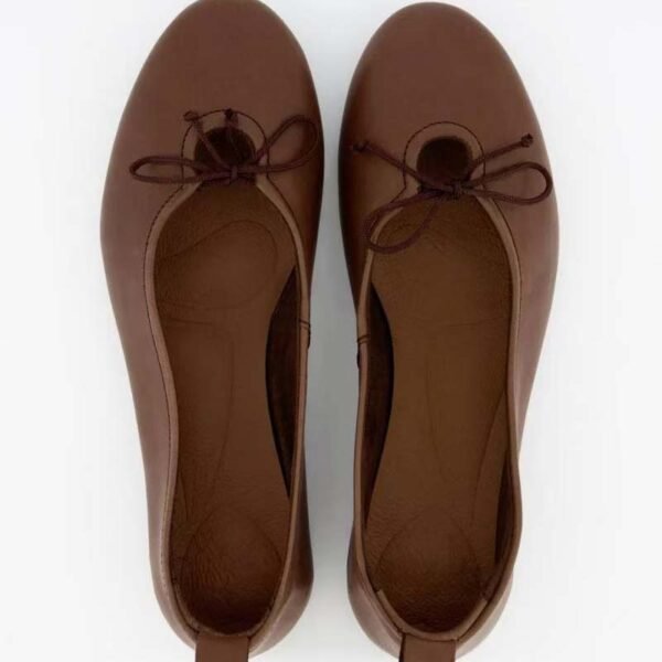 Square-Toe Bow Ballet Flats