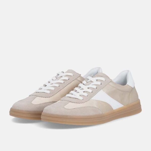 Custom Logo Neutral Beige Metallic Sneakers Wholesale Beige Metallic Suede Sneakers