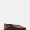 Custom Logo Soft Leather Square Toe Flat Shoes Custom Logo Soft Leather Square Toe Flat Shoes