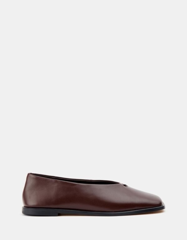 Custom Logo Soft Leather Square Toe Flat Shoes Custom Logo Soft Leather Square Toe Flat Shoes