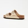 Custom Metallic Gold Double Strap Platform Slides