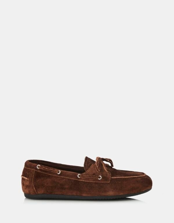 Custom Soft Suede Leather Boat Shoes with Tie Detail for Everyday Wear Custom Soft Suede Leather Boat Shoes with Tie Detail for Everyday Wear