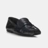 Custom Vintage Ruched Leather Loafers