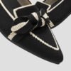 Custom Wholesale Pointed Toe Flats Custom Knitted Flats with Bow