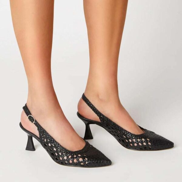 Pointed Toe Kitten Heel Dress Sandals