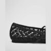 Hollow-Out Black Mary Jane Flats Black Crochet Mary Jane Flats