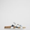 Metallic Sliver Crisscross Slides