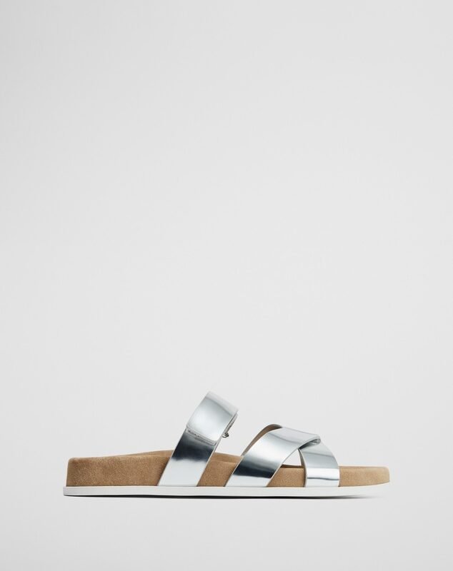 Metallic Sliver Crisscross Slides Metallic Sliver Crisscross Slides