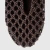 Custom Logo Brown Woven Double Buckle Mary Jane Flat