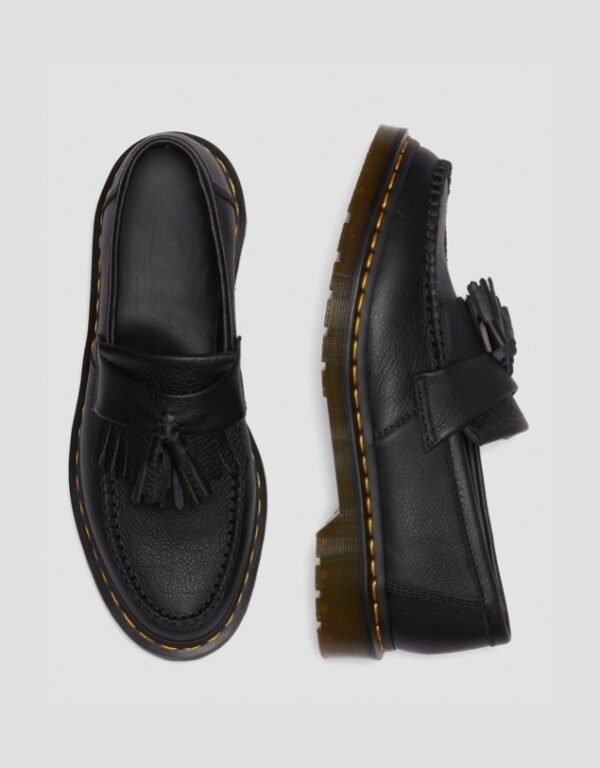 Black Leather Tassel Loafers