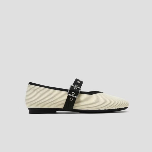 OEM Knit Strap Flats Black White Strap Flats