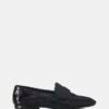 Custom Vintage Ruched Leather Loafers