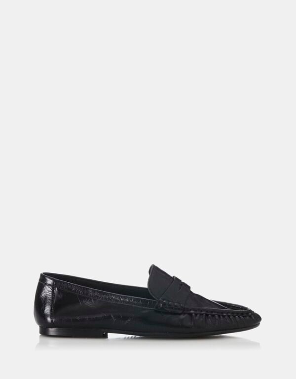 Custom Vintage Ruched Leather Loafers