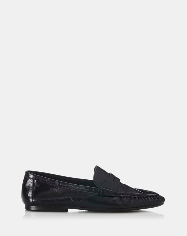 Custom Vintage Ruched Leather Loafers