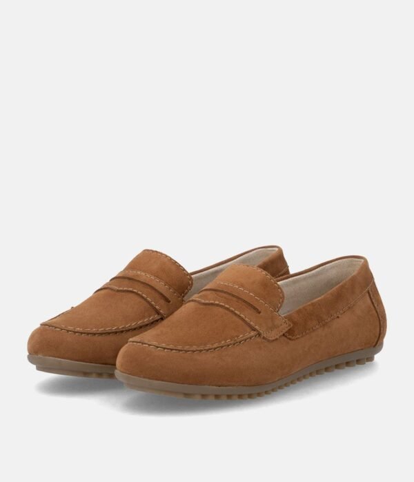 Oem Women's Tan Suede Penny Loafers - Comfort Driving Moccasins OEM Slip-On Suede Moccasins - Breathable Insole for All-Day Comfort