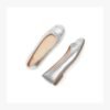Personalized Bow Detail Silver Ballet Flat Shiny Silver Cap-Toe Ballet Flats with Bow