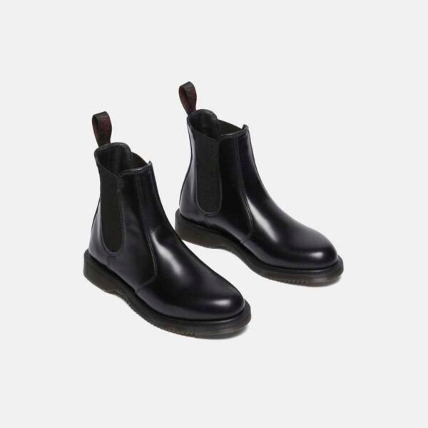 Custom Logo Black Smooth Chelsea Boot