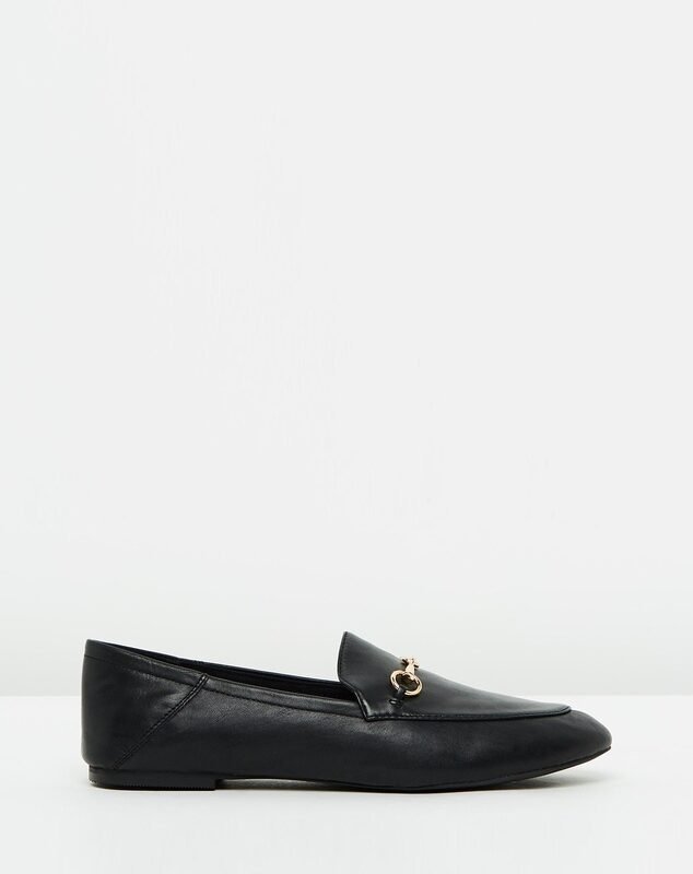 Personalized Logo Gold Snaffle Backless Loafer
