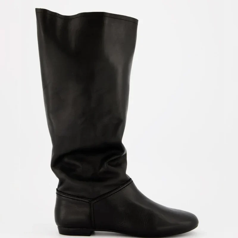 Personalized Logo Slouchy Mid-Calf Boot