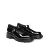 Custom Embroidery Black Platform Mary Jane Shoe