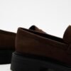 OEM Soft Suede Chunky Loafers with Thick Sole for All-Day Comfort