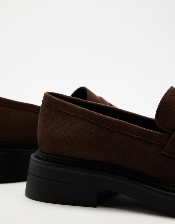 OEM Soft Suede Chunky Loafers with Thick Sole for All-Day Comfort