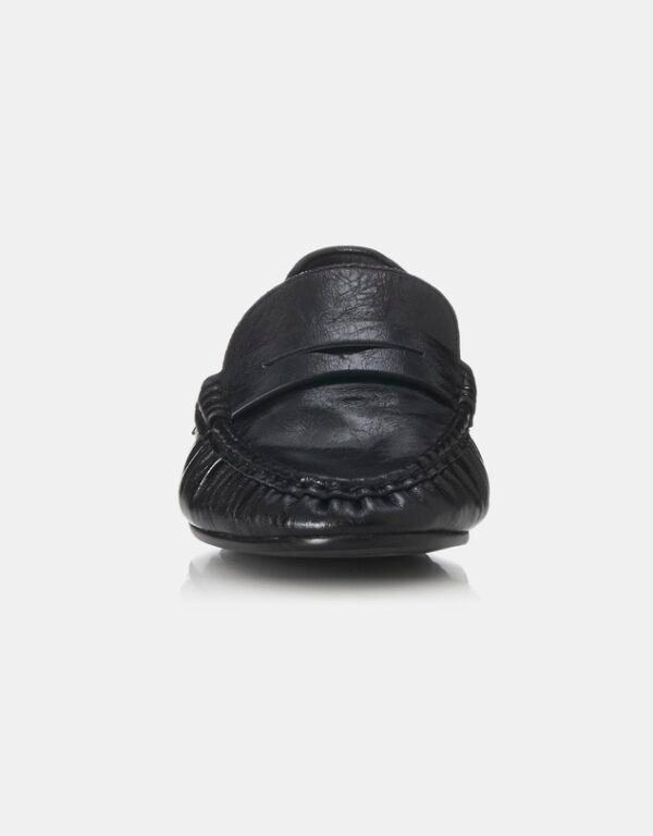 Custom Vintage Ruched Leather Loafers