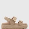 Adjustable Buckle Slingback Platform Sandals
