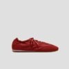 Red Nylon Suede Retro Custom Sneakers