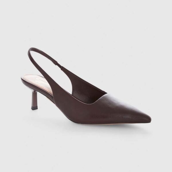 Women's Pointed Toe Slingback Kitten Heel Pumps