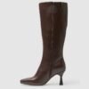 Sleek Tall Kitten Heel Boots