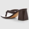 Women's Square Toe Block Heel Thong Mule Sandals