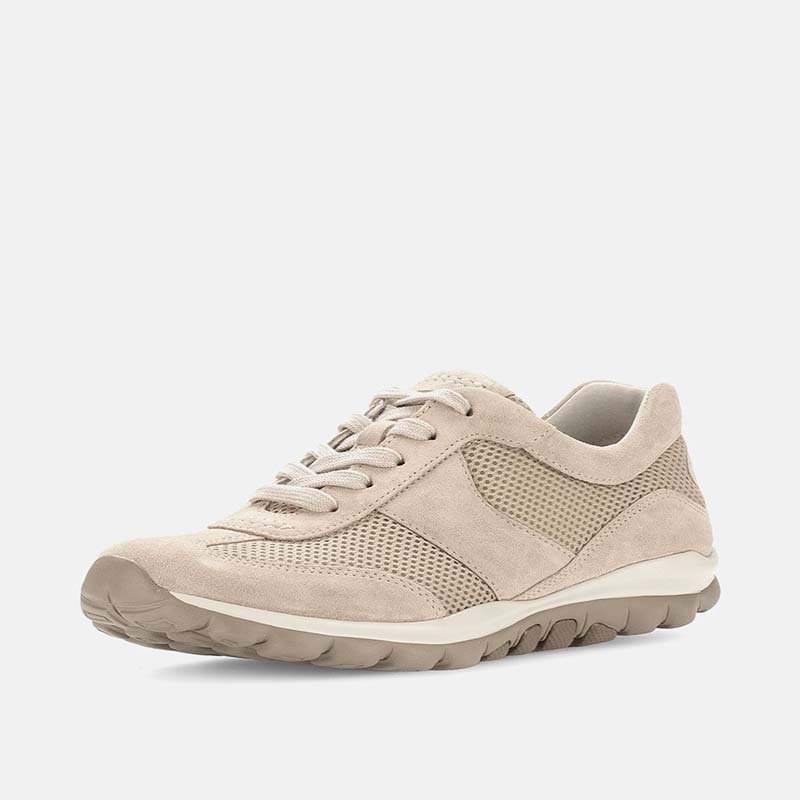 Women's Beige Mesh Breathable Casual Sneakers Lightweight Walking Shoes
