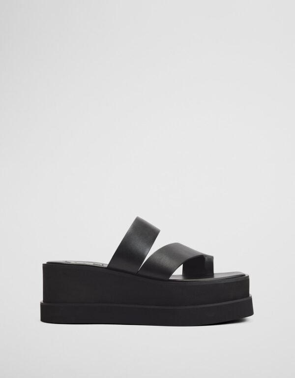 Women's Toe Loop Wedge Platform Slide Sandals Women's Toe Loop Wedge Platform Slide Sandals