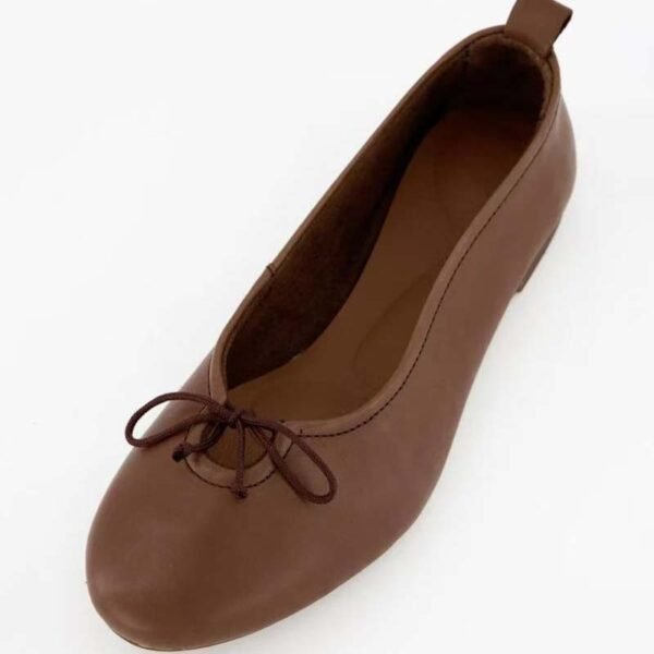 Square-Toe Bow Ballet Flats